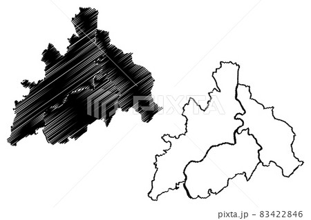 Banja Luka City (Bosnia and Herzegovina, Bosnia Herzegovina, Republika Srpska) map vector illustration, scribble sketch City of Banjaluka map 83422846