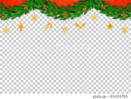 背景素材 クリスマス ガーランド オーナメント モミの木 背景素材 クリスマス ガーランド オーナメント モミの木 83424765