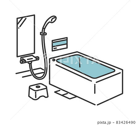 お風呂場・浴室のイメージイラスト素材 83426490
