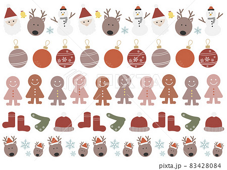 クリスマスイラストのラインセット素材(2) クリスマスイラストのラインセット素材(2) 83428084