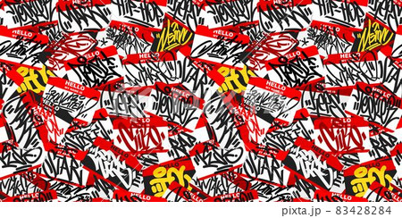 Abstract Seamless Urban Graffiti Style Sticker Bombing Hello My Name Is With Some Street Art Lettering Vector Illustration Art Abstract Seamless Urban Graffiti Style Sticker Bombing Hello My Name Is With Some Street Art Lettering Vector Illustration Art 83428284