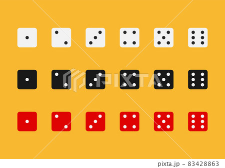 Dice in flat style design from one to six 83428863