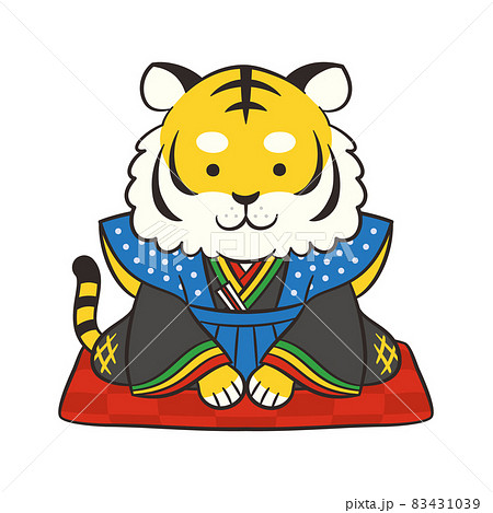 寅 干支 福助人形 イラストのイラスト素材