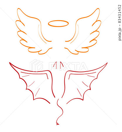 Angel sketch wing set vector. Marker hand drawn style of holy creations. Wing, feathers of bird, swan, eagle. Angel sketch wing set vector. Marker hand drawn style of holy creations. Wing, feathers of bird, swan, eagle. 83431452