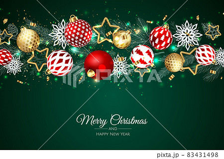 Merry Christmas sale banner template. Greeting card, banner, poster, header for website 83431498