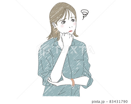 悩んでいる女性 83431790