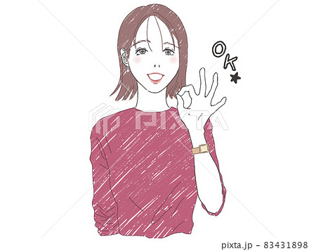OKサインをしている女性 83431898