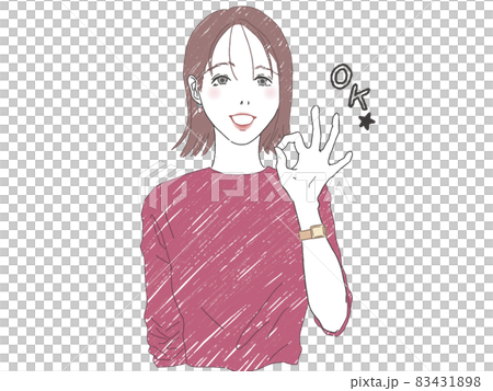 OKサインをしている女性 83431898
