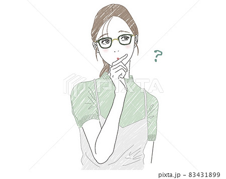 考えている女性 考えている女性 83431899