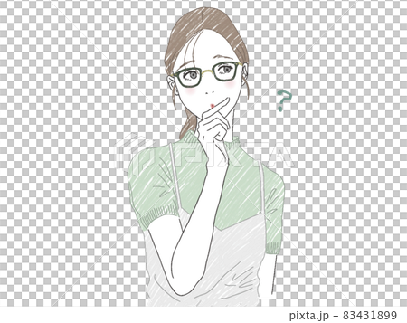 考えている女性 考えている女性 83431899