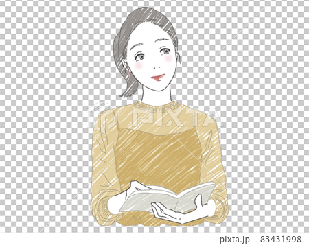 雑誌を読んでいる女性 83431998