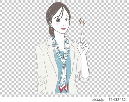 Business woman pointing her finger 83432482