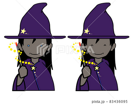 正面向きの年配の魔法使い 男2 のイラスト素材