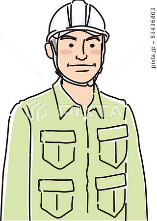 ガテン系ベテラン男性_上半身 83436803