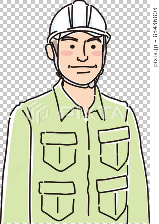 ガテン系ベテラン男性_上半身 83436803