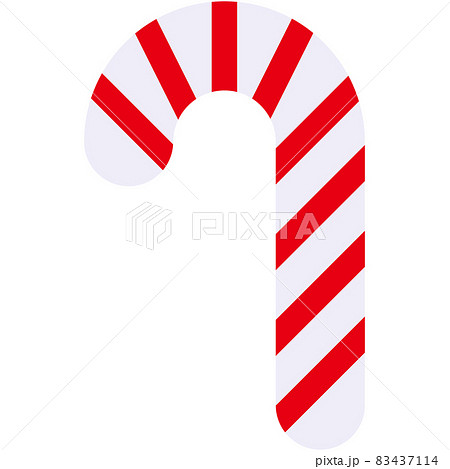 シンプルなキャンディケインのアイコンのイラスト素材