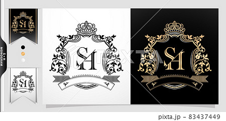 SH or HS initial letter and graphic name Frames Border of floral designs with two variation colors, SH or HS Monogram, for insignia, initial letter frames, wedding couple name. SH or HS initial letter and graphic name Frames Border of floral designs with two variation colors, SH or HS Monogram, for insignia, initial letter frames, wedding couple name. 83437449