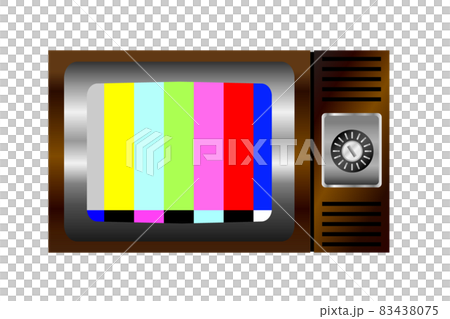 Illustration of a broken CRT TV. Error screen. Illustration of a broken CRT TV. Error screen. 83438075