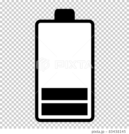 Battery icon with low battery level. Battery icon with low battery level. 83438145