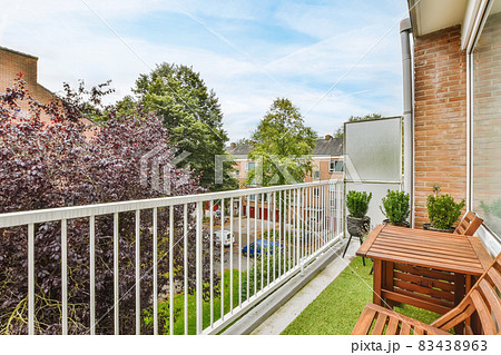 Design of balcony in elegant residential building Design of balcony in elegant residential building 83438963