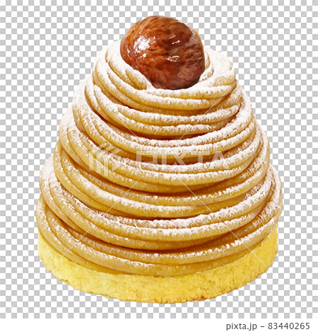 モンブラン 和栗 ケーキ イラスト リアル モンブラン 和栗 ケーキ イラスト リアル 83440265