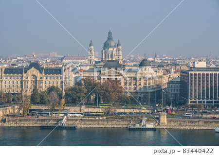 Budapest Hungary, city skyline at St. Stephen's Basilica Budapest Hungary, city skyline at St. Stephen's Basilica 83440422