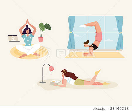 Stay home activities Stay home activities 83446218