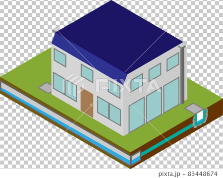 アイソメトリックな雨水浸透桝のイメージ 83448674