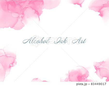 アルコールインクアート ピンク色のフレーム 桜色 アルコールインクアート ピンク色のフレーム 桜色 83449017