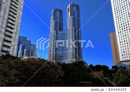 西新宿の超高層ビル群と東京都庁 西新宿の超高層ビル群と東京都庁 83449105