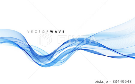 Vector abstract colorful flowing wave lines isolated on white background. Design element for wedding invitation, greeting card 83449648