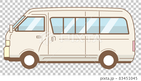 マイクロバス、ロケバスのイラスト【乗り物・自動車・交通機関】 マイクロバス、ロケバスのイラスト【乗り物・自動車・交通機関】 83451045