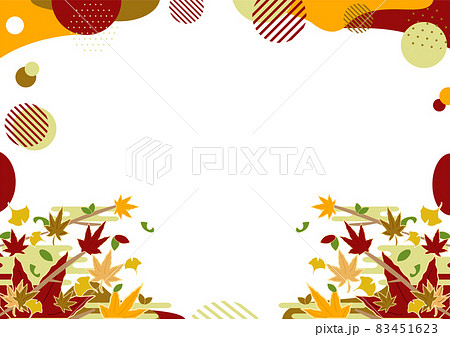 紅葉　幾何学フレーム 83451623