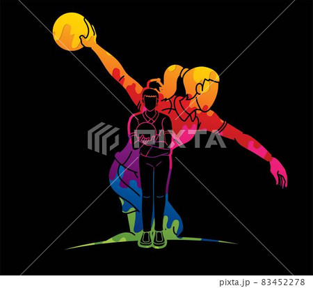 Group of Bowling Sport Players Bowler Action Cartoon Graphic Vector  83452278