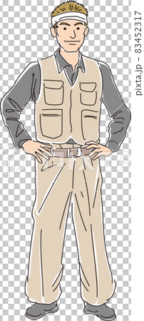 ガテン系はちまき男子_カラー_全身 ガテン系はちまき男子_カラー_全身 83452317