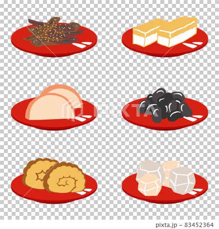 New Year's card material New Year dishes set New Year's card material New Year dishes set 83452364