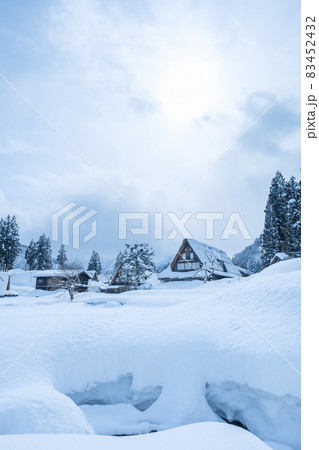 相倉合掌造り集落(冬) 相倉合掌造り集落(冬) 83452432