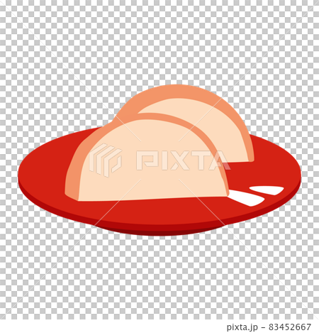 年賀状素材　おせち料理　かまぼこ 83452667