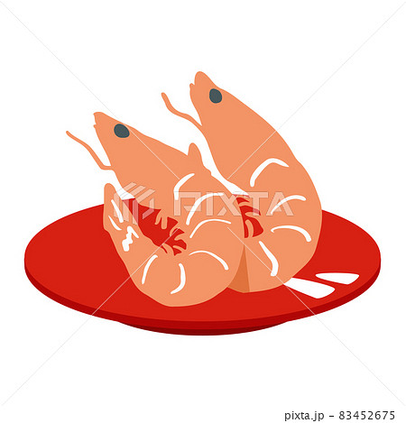 年賀状素材　おせち料理　えびのうま煮 83452675