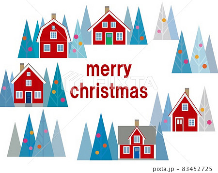 メリークリスマス　冬風景　スウェーデン 83452725