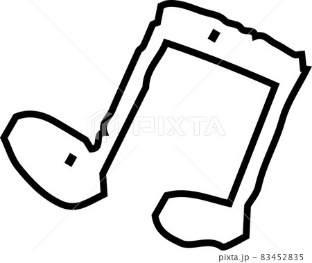 子供が描いた音符記号 歌う メロディー 83452835