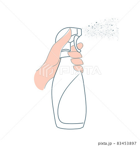 Spray bottle in hand Spray bottle in hand 83453897