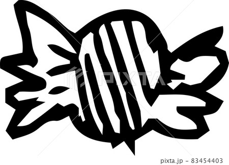 子供が描いたキャンディー 飴 お菓子 ハロウィンのイラスト素材