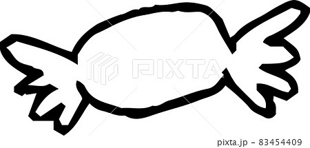 子供が描いたキャンディー 飴 お菓子 ハロウィンのイラスト素材