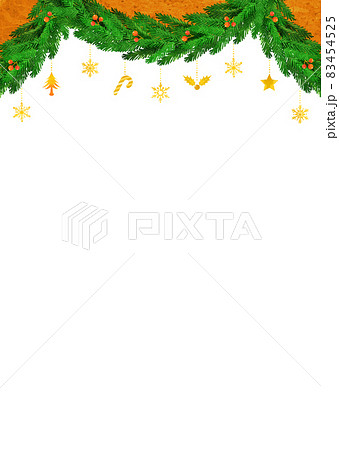 背景素材 クリスマス ガーランド オーナメント モミの木 83454525