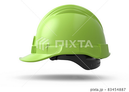 Green safety helmet or hard cap isolated on white background 83454887