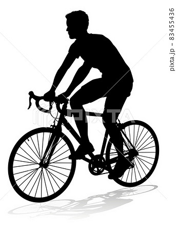 Bike Cyclist Riding Bicycle Silhouette 83455436