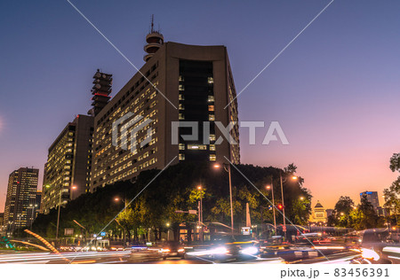 日本の東京都市景観 衆院解散、夕焼けに映える警視庁や国会などを望む 日本の東京都市景観 衆院解散、夕焼けに映える警視庁や国会などを望む 83456391