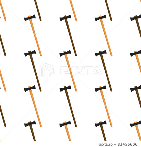 Illustration on theme pattern steel axes with wooden handle 83456606