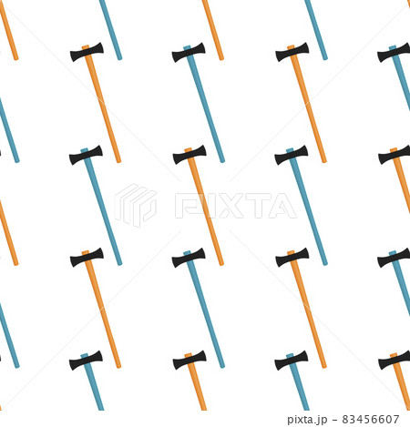 Illustration on theme pattern steel axes with wooden handle Illustration on theme pattern steel axes with wooden handle 83456607
